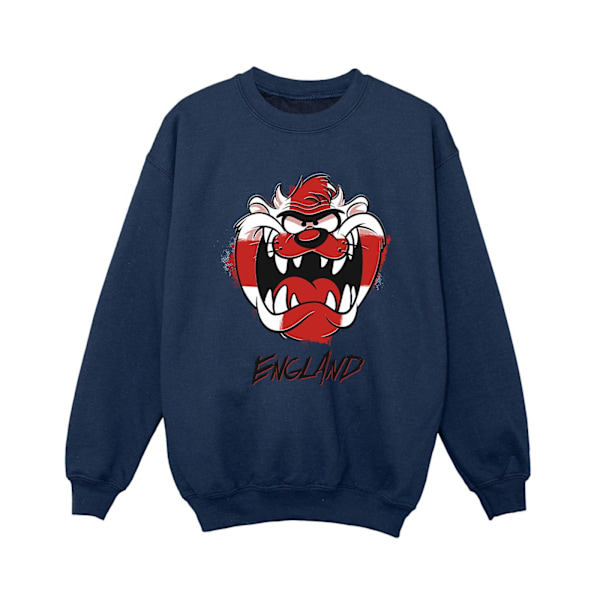 Looney Tunes Boys Taz England Face Sweatshirt 12-13 år Marinblå Navy Blue 12-13 Years