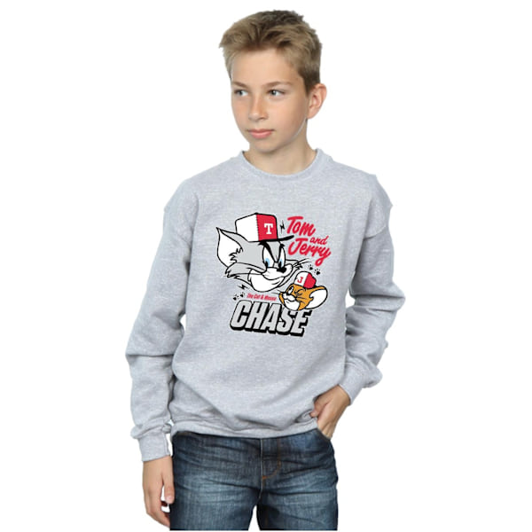 Tom och Jerry Pojkar Katt & Musjakt Sweatshirt 12-13 År Spo Sports Grey 12-13 Years