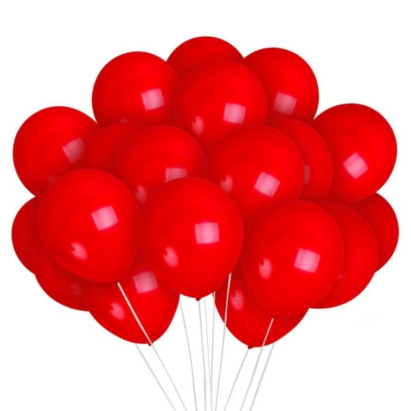 Globos metalliska ballonger i latex (förpackning med 10) En one size körsbärsröd Cherry Red One Size