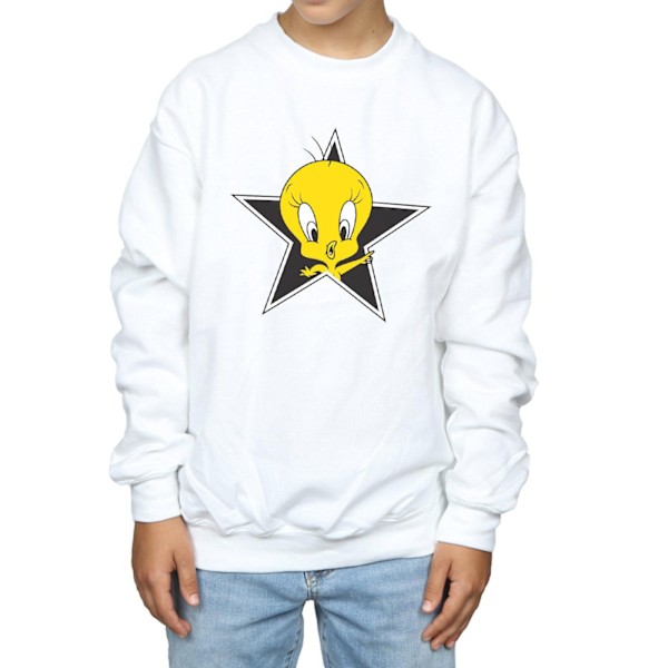 Looney Tunes Boys Tweety Pie Star Sweatshirt 12-13 år Vit White 12-13 Years