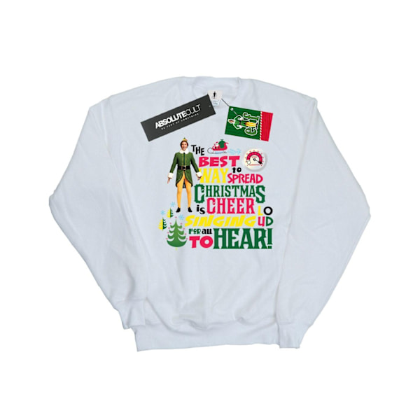 Elf Girls Christmas Cheer Sweatshirt 7-8 år Vit White 7-8 Years