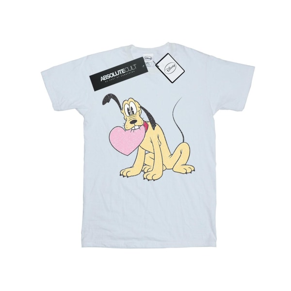 Disney Mens Pluto Love Heart T-shirt M Vit White M