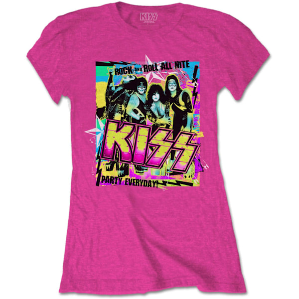 Kiss Womens/Ladies Party Everyday Cotton T-Shirt M Heliconia Pi Heliconia Pink M