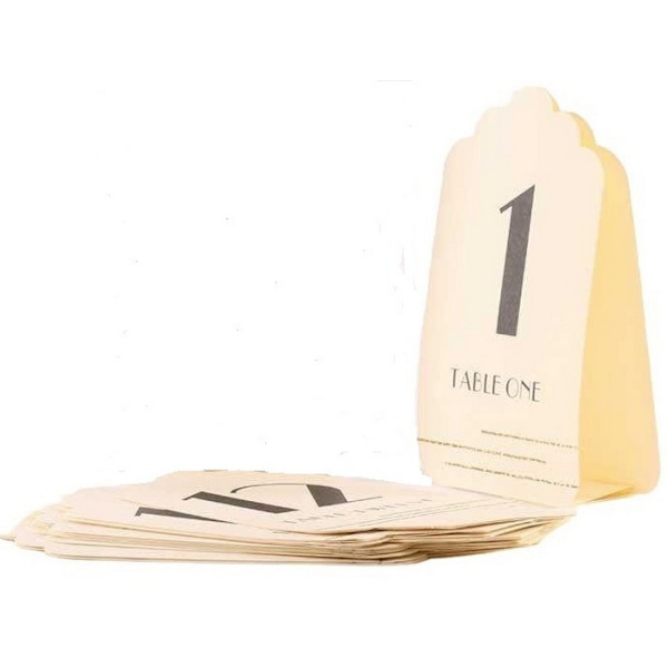 Apac Stripe Bordsdekoration (12-pack) One Size Elfenben/Guld Ivory/Gold One Size