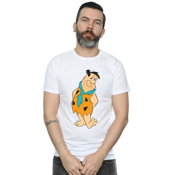 The Flintstones Herr Fred Flintstone Kick T-Shirt S Vit White S