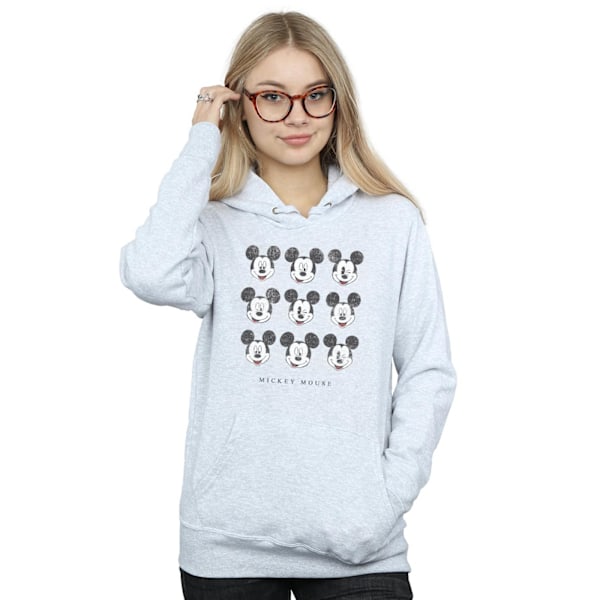 Disney Dam/Kvinnor Mickey Mouse Blinkning Och Leende Hoodie S Heath Heather Grey S