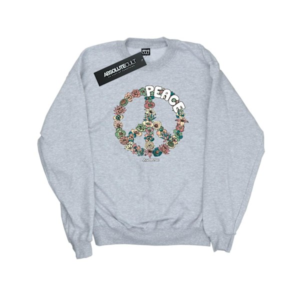 Woodstock Mens Floral Peace Sweatshirt XL Sports Grey Sports Grey XL