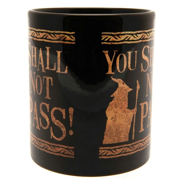 The Lord Of The Rings Du Får Inte Passera Mugg En Storlek Svart/Brun Black/Brown One Size