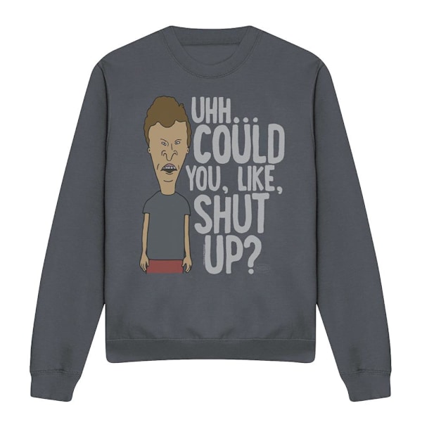 Beavis & Butthead Unisex Vuxen Could You Like Shut Up? Sweatshirt Charcoal M
