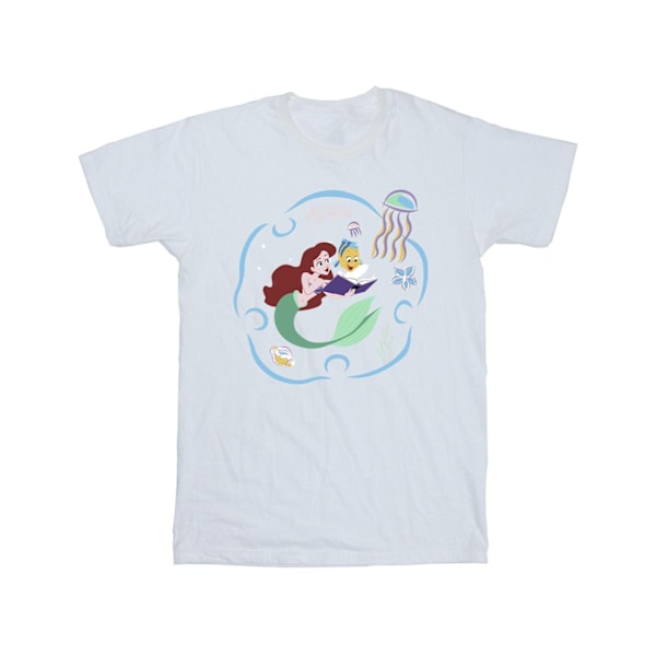 Disney Boys The Little Mermaid Läser En Bok T-Shirt 12-13 År White 12-13 Years