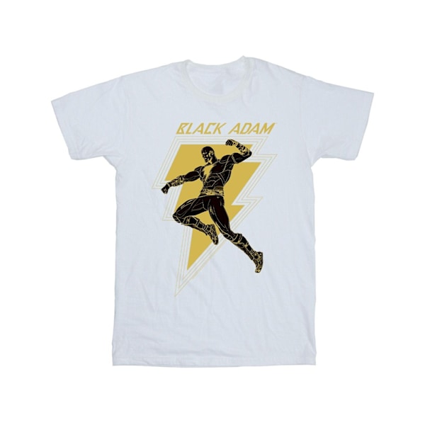 DC Comics Girls Black Adam Golden Bolt Chest Bomull T-shirt 9-11 White 9-11 Years