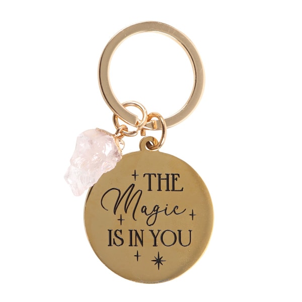 Something Different The Magic Is In You Rosenkvarts Nyckelring En Pink/Gold One Size
