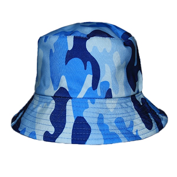 Bertie & Bo Boys Reversible Camo Bucket Hat 3-6 år Blå Blue 3-6 Years