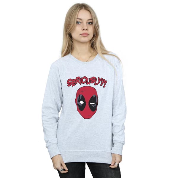 Marvel Womens/Ladies Deadpool Seriously Sweatshirt M Heather Grå Heather Grey M