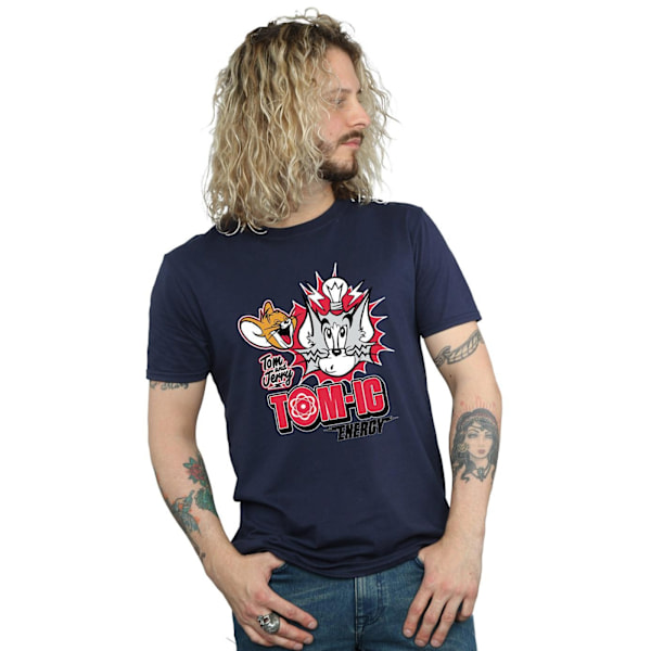 Tom And Jerry Tomic Energy T-shirt XXL Marinblå Navy Blue XXL