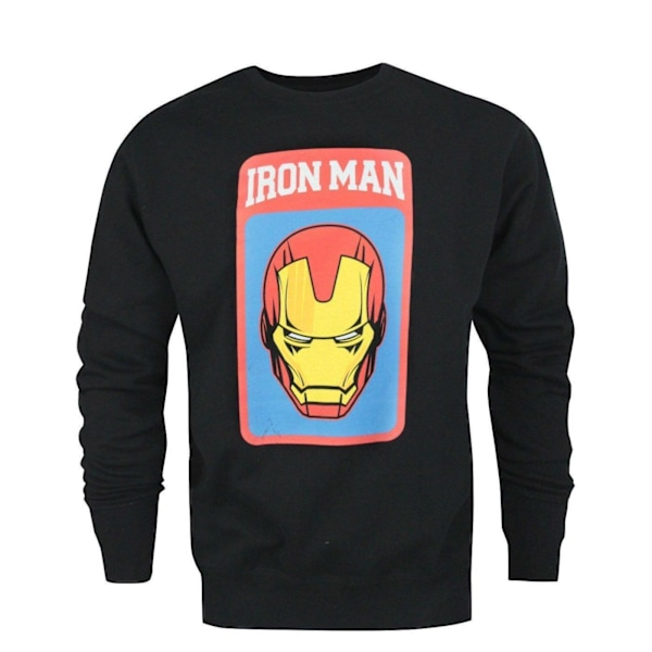 Iron Man Mask Sweatshirt för män L Svart Black L