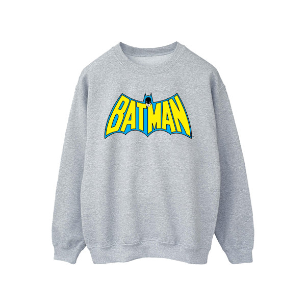 Batman Dam/Dam Retro Logo Heather Sweatshirt M Heather Grå Heather Grey M