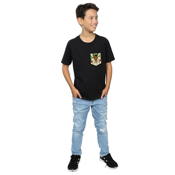 Looney Tunes Boys Wile E Coyote Face Faux Pocket T-Shirt 5-6 år Black 5-6 Years