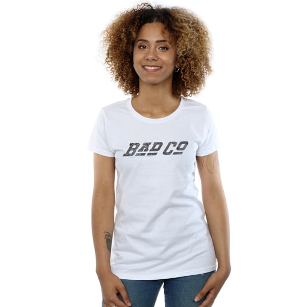 Bad Company Dam/Damer Rak Logotyp Bomull T-shirt M Vit White M