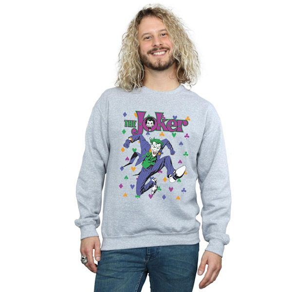 DC Comics Herr Batman Joker Cards Jump Sweatshirt XL Sports Grå Sports Grey XL