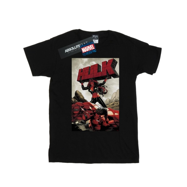 Marvel Girls Red Hulk Cover Cotton T-Shirt 9-11 Years Black Black 9-11 Years