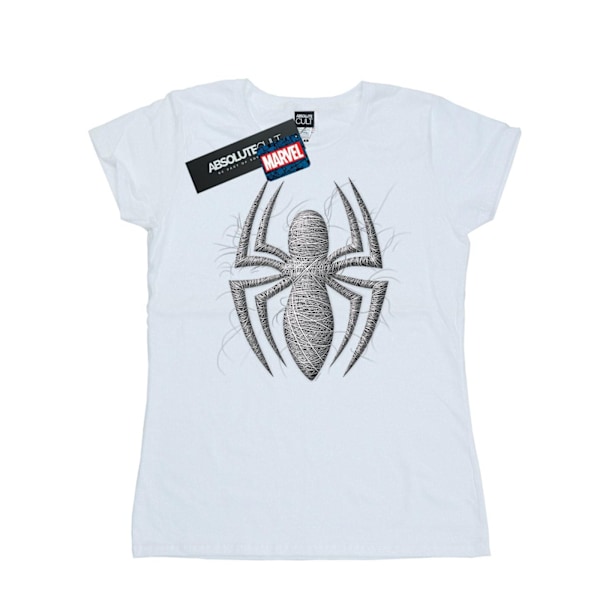 Marvel Dam/Kvinnor Spider-Man Web Logo Bomull T-shirt M Vit White M