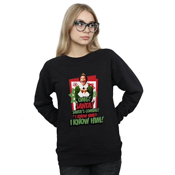 Elf Dam/Damer OMG Santa Sweatshirt L Svart Black L