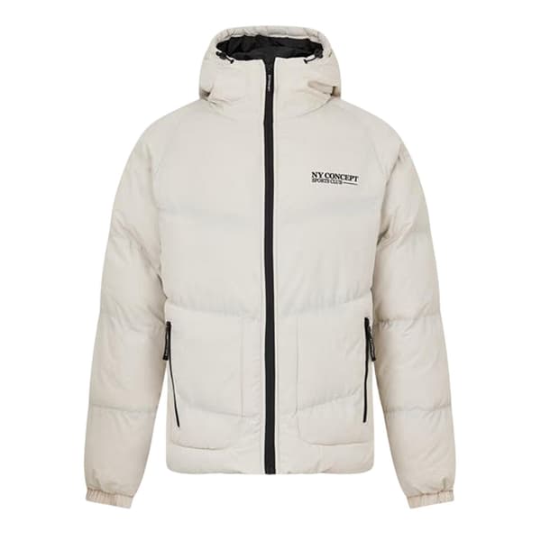 NY Concept Herr Full Zip Pufferjacka L Beige Beige L