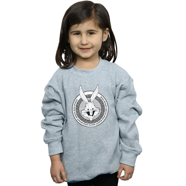 Looney Tunes Girls Bugs Bunny Greek Circle Sweatshirt 7-8 år Sports Grey 7-8 Years