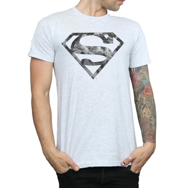Superman Herr Marble Logo T-Shirt 3XL Sports Grey Sports Grey 3XL