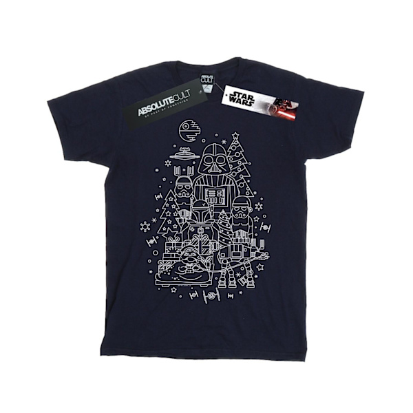 Star Wars Herr Empire Jul T-shirt 3XL Marinblå Navy Blue 3XL