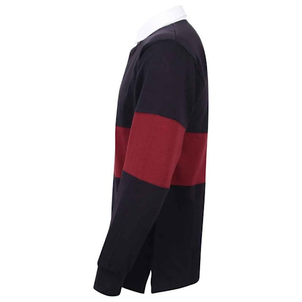 Front Row Unisex Panelad Rugbytröja M Marinblå/Vinröd Navy/Burgundy M