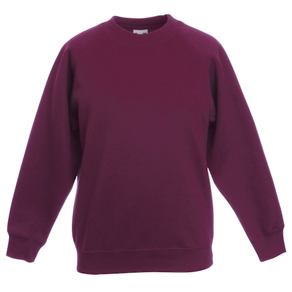 Fruit Of The Loom Barnkläder Unisex Raglanärm Sweatshirt (2-pack) Burgundy 14-15