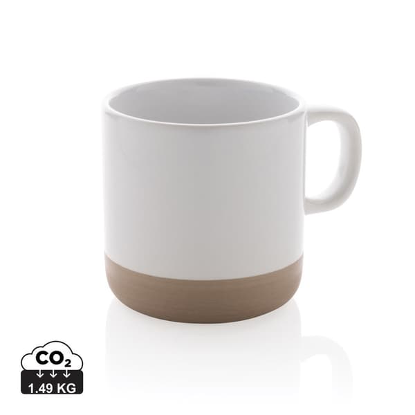 XD Collection Glaserad Keramikmugg 360ml One Size Vit White One Size