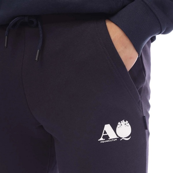 Aquascutum Herr Logo Joggingbyxor XXL R Marinblå Navy XXL R