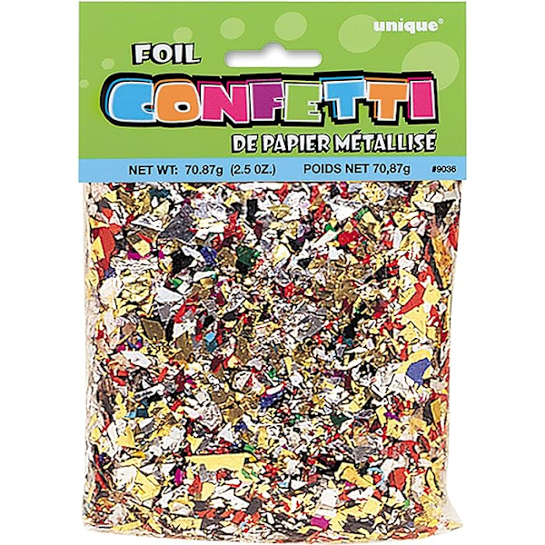 Unik fest folie metallisk konfetti en storlek flerfärgad Multicoloured One Size