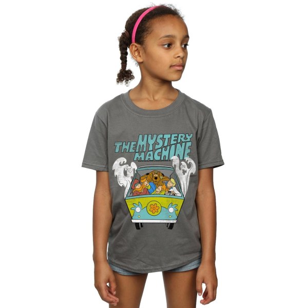 Scooby Doo T-shirt i bomull för flickor, Mystery Machine, 12-13 år, Cha Charcoal 12-13 Years