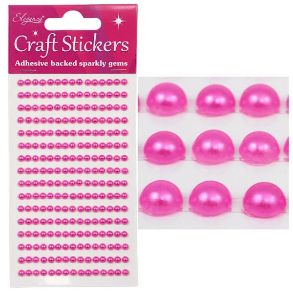 Oaktree Eleganza Pearl Stickers One Size Fuchsia Fuchsia One Size