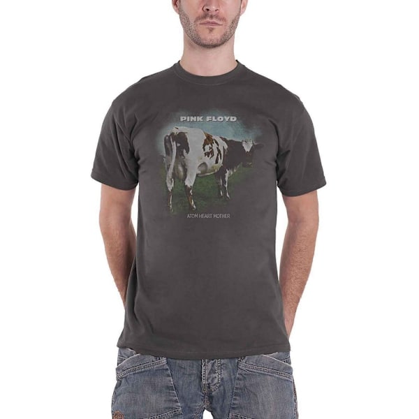 Pink Floyd Unisex Adult Atom Heart Mother Fade T-Shirt S Charco Charcoal Grey S