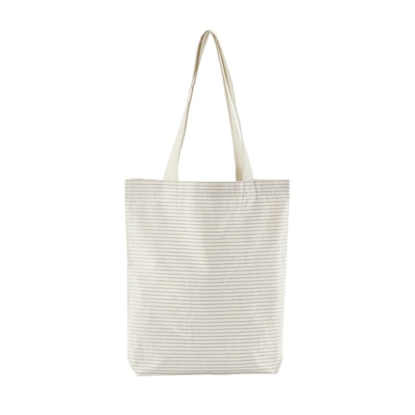 Westford Mill Randig ekologisk bomullskasse One Size Grå Grey One Size