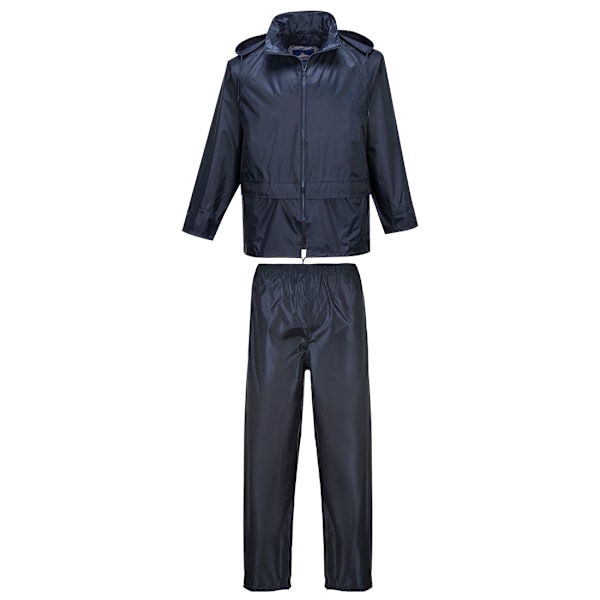 Portwest Essentials Tvådelat Regnställ Herr 4XL R Marinblå Navy 4XL R