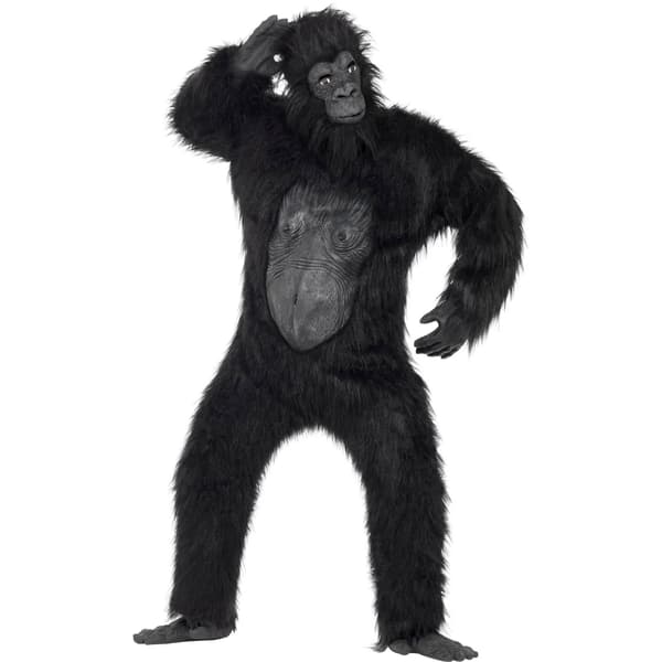 Smiffys Herr Deluxe Gorilladräkt Set One Size Svart Black One Size