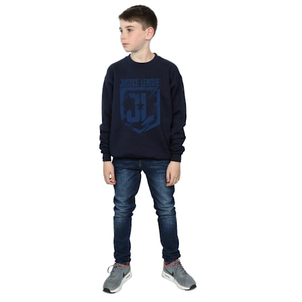 DC Comics Boys Justice League Movie Indigo Logo Sweatshirt 9-11 Navy Blue 9-11 Years