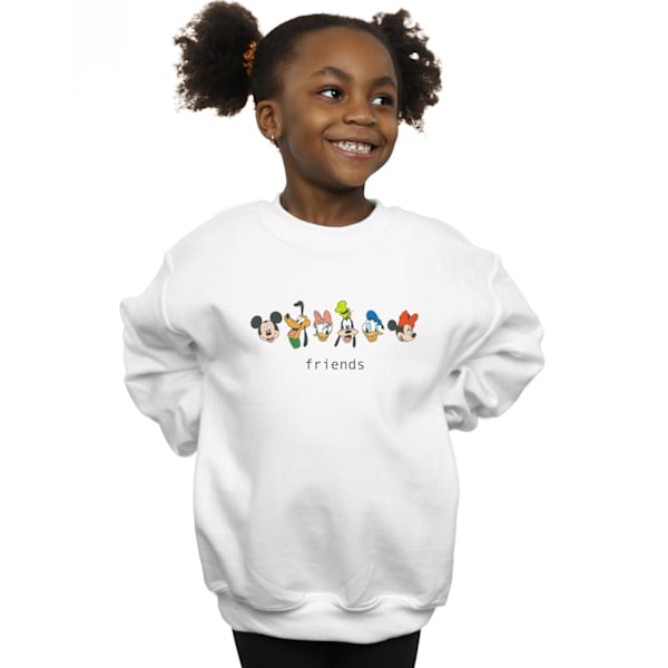 Disney Girls Mickey Mouse And Friends Sweatshirt 9-11 År Vit White 9-11 Years