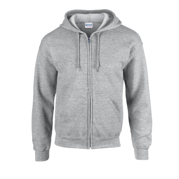 Gildan Unisex Adult Heavy Blend Full Zip Full Zip Hoodie M Spor Sports Grey M