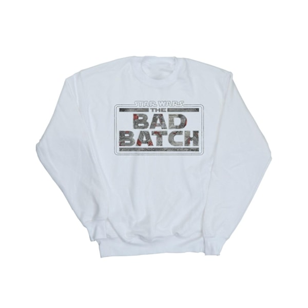 Star Wars Herr The Bad Batch Texturlogotyp Sweatshirt 4XL Vit White 4XL