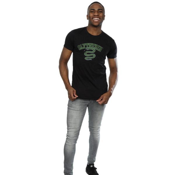 Harry Potter T-shirt för män med Slytherins sportemblem, XL, svart Black XL