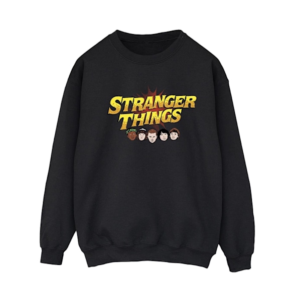 Netflix Dam/Kvinnor Stranger Things Comic Heads Sweatshirt XX Black XXL