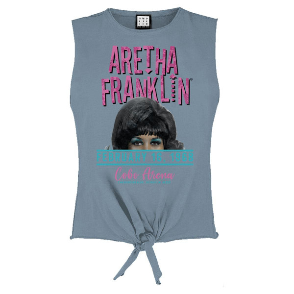 Amplified Womens/Ladies Cobo Arena Aretha Franklin Sleeveless C Strange Blue L