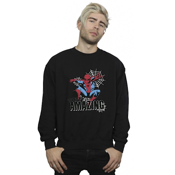 Marvel Herr Spider-Man Amazing Sweatshirt L Svart Black L